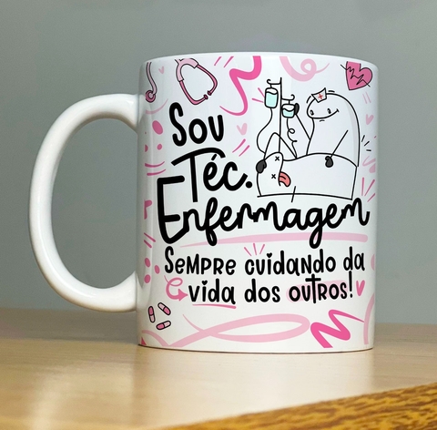 Caneca de Cerâmica Flork - Profissão Téc de Enfermagem