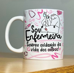 Caneca de Cerâmica Flork - Profissão Enfermeira/Enfermeiro