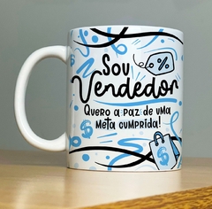 Caneca de Cerâmica Flork - Profissão Vendedora/Vendedor - Juhh Personalizados