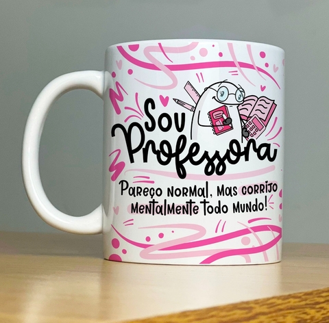 Caneca de Cerâmica Flork - Profissão Professora/Professor