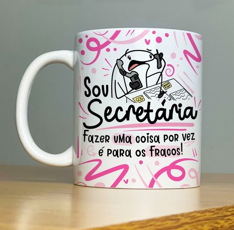 Caneca de Cerâmica Flork - Profissão Secretária/Secretário