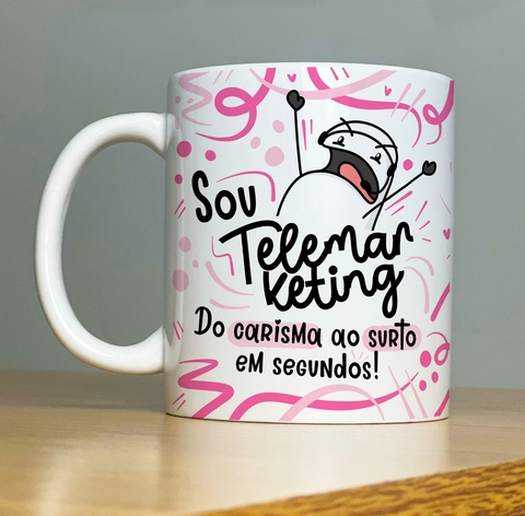 Caneca de Cerâmica Flork - Profissão Telemarketing