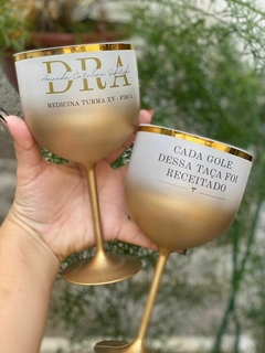 Kit c/ 15 Taças Gin Degrade com borda metalizada - comprar online