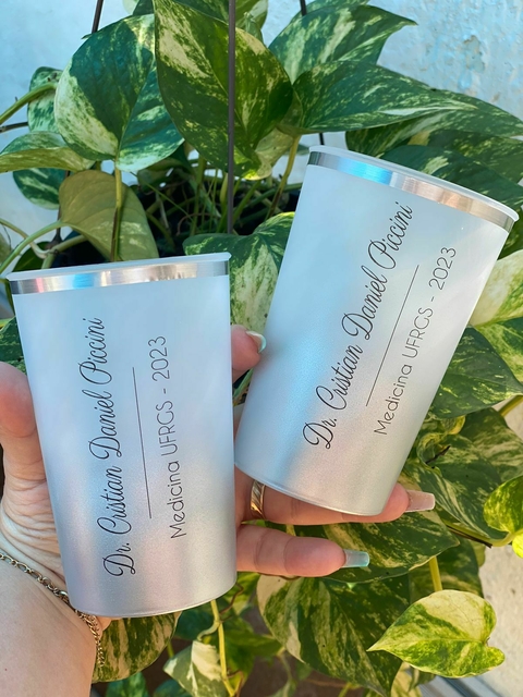 Kit c/ 20 Copos Twister Degrade Pers com Borda Metalizada