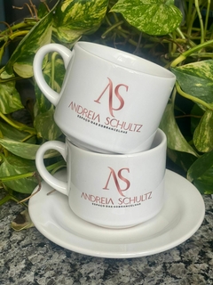 Kit c/ 4 Xícaras Com pires Personalizadas - comprar online