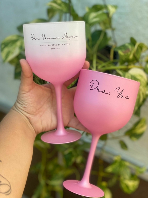Kit c/ 25 Taças Gin Degrade + 1 Taça Envelopada Personalizadas