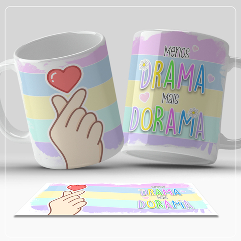 Caneca de Cerâmica "menos Drama, Mais Dorama"