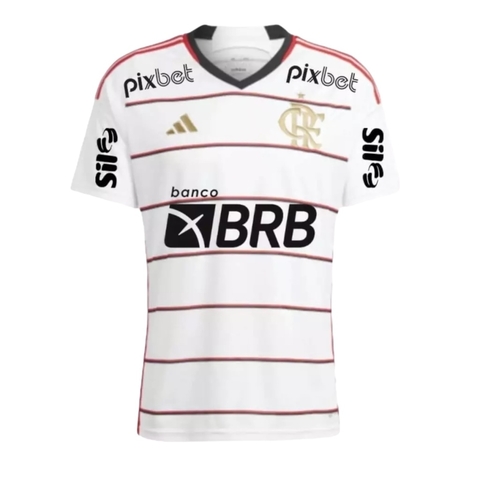 Camisa Flamengo II 23/24 - Torcedor Adidas Masculina - Branca com Patrocinio
