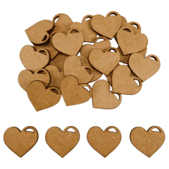 Kit - 1000 Corações com furo, 3 cm MDF Cru Decoração Aplique - comprar online