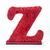 Letra "Z" Pelúcia Vermelha