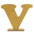 Letra "V" Crua