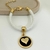 PULSEIRA COURO PINGENTE CORAÇÃO REDONDO PEROLADO 2503 - comprar online