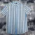 CAMISA LINHO MANGA CURTA - LISTRAS AZUIS