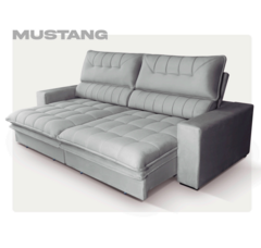 ESTOFADO RETRATIL RECLINAVEL MUSTANG 03 LUG 2,10M GERAL LINHA PRATA (200)