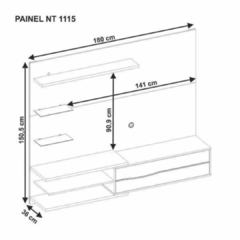 Painel NT 1115 para TV de 60 polegadas – Praticidade e Estilo