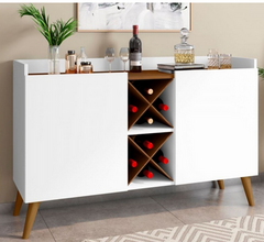 Buffet Zanzini Max 2 Portas – Design Moderno em Branco e Natural - comprar online