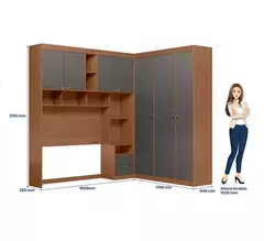 Guarda-roupa Santos Andirá Master Lugano Cor Jatob?/grafite na internet
