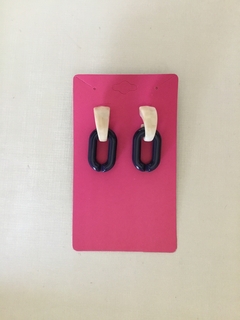 Brinco elo duas cores - comprar online