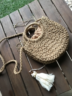 Bolsa de passeio palha caramelo