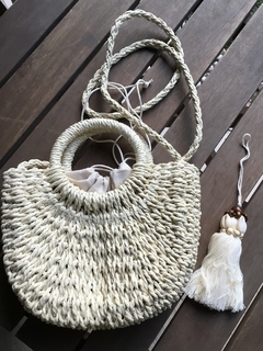 Bolsa de passeio palha areia