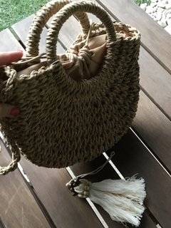 Bolsa de passeio palha caramelo - Acessórios da Vivi