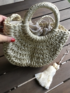 Bolsa de passeio palha areia