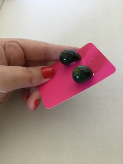 Brinco gota verde - Acessórios da Vivi
