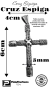 Dije Cruz De Pura Plata Fina Tejido Espiga Grande Solida 6cm x 4cm en internet