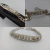 Esclava De Plata Fina Ley 925 Cubana 1cm Letras C/ Zirconias - comprar en línea