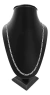 Cadena De Plata Fina Ley .925 60cm X 3mm Unisex Hombre Mujer tejido 3x1 - tienda en línea