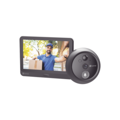 HP4 - Videoportero Con Mirilla y Pantalla Wi-Fi de Batería Recargable / Para Instalarse en Puerta / Cámara 1080P / Detección de Movimiento