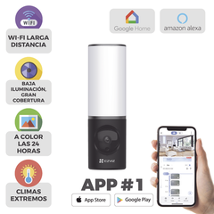 LC3 - Cámara IP 4 Megapíxel / Wi-Fi / Lampara Integrada / Audio de dos vías / Imágen Nocturna a Color / Detección Humana / Audios Personalizables / Al en internet
