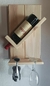 Suporte de vinho com Porta 2 Taças