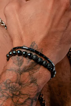 PULSEIRA SNAPE DE PEDRA NATURAL HEMATITA - comprar online