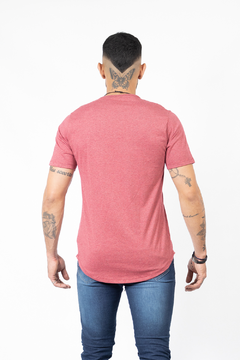 Image of CAMISETA LONG VERMELHO MESCLA