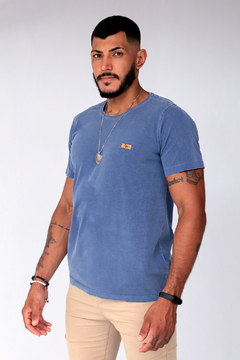 CAMISETA ESTONADA AZUL MARINHO - buy online