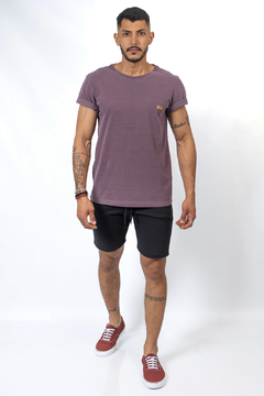 CAMISETA ESTONADA ROXO - Estilo Ráfia