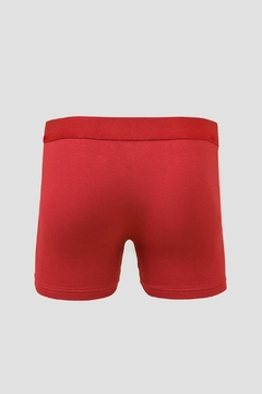 CUECA BOXER ALGODÃO VERMELHO RÁFIA - comprar online