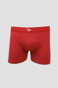 CUECA BOXER ALGODÃO VERMELHO RÁFIA