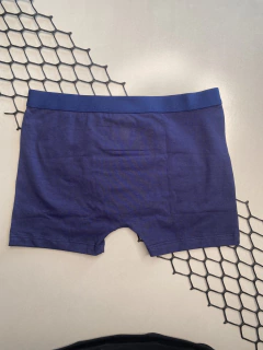 CUECA BOXER ALGODÃO AZUL MARINHO RÁFIA - loja online