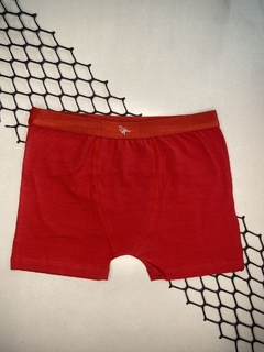 CUECA BOXER ALGODÃO VERMELHO RÁFIA na internet