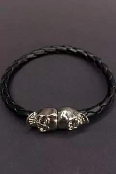 PULSEIRA ENIGMA DE COURO PRETO