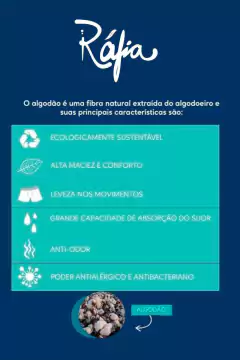 CUECA BOXER ALGODÃO AZUL MARINHO RÁFIA