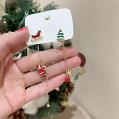 Santa Claus asimétricos, poste de plata .925