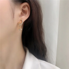 Luna y estrellas, poste de plata .925 - comprar en línea