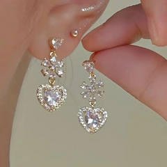 Corazones, poste de plata .925 - comprar en línea