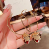 Arracadas corazón dorado