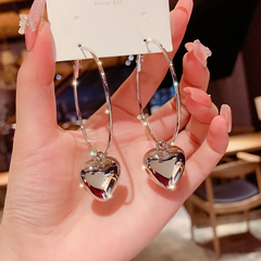 Arracadas corazón plata