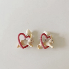Conejo y corazón terciopelo - comprar en línea