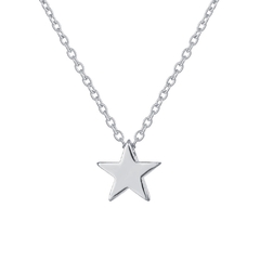 Collar estrella plateada
